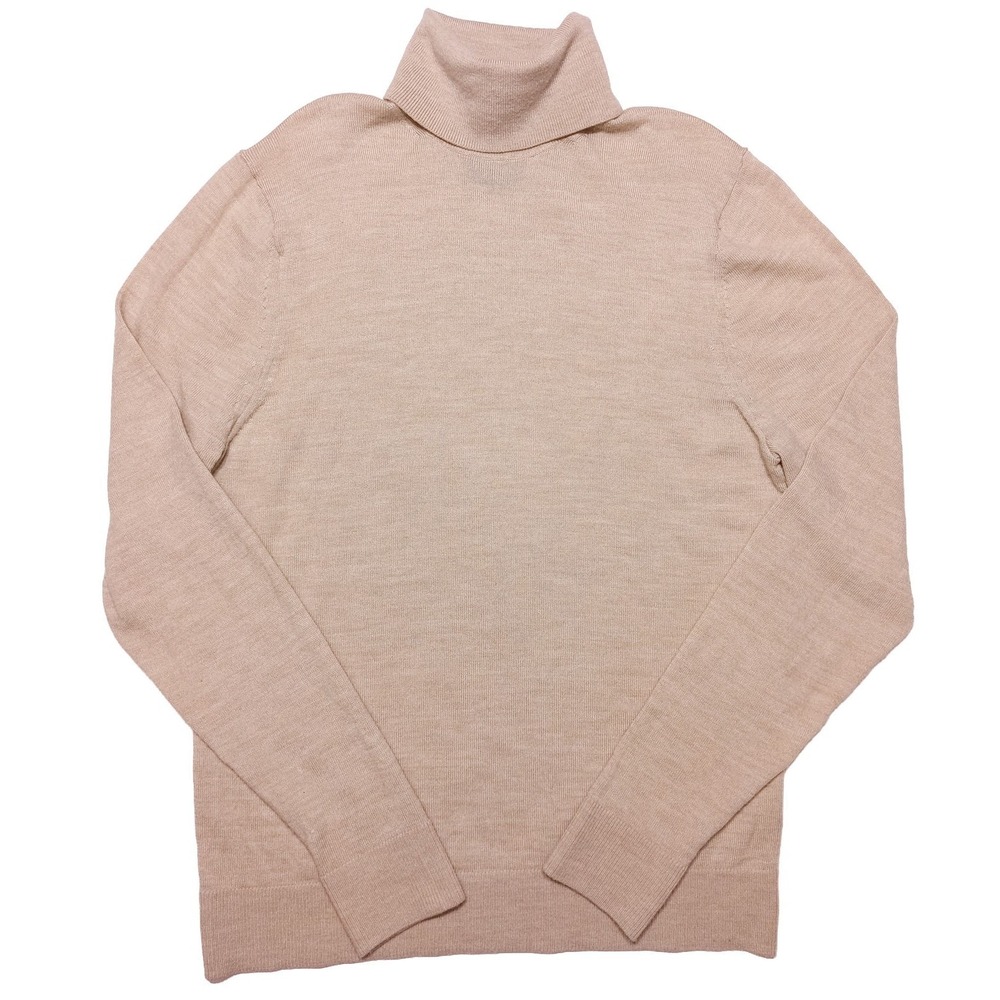 ABERCROMBIE‎ & FITCH Men's Turtleneck Sweater Merino Wool Blend Beige Large L